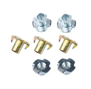 Xinchi Manufacturer Custom Top Quality DIN1624 4 Claw Tee T Head Nut Zinc Plated Nut Stainless Steel Tee Nut