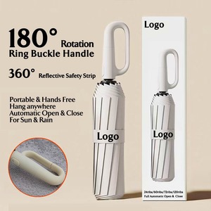 Vòng Khóa Ô phản quang an toàn dải Carabiner ô tay miễn phí Paraguas ô tùy chỉnh in logo UV tự động - Product Image 1