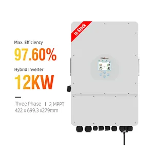 DAH 48V DC 400V Ac 하이브리드 인버터 8Kw 10Kw 12Kw 배터리 가격 3 상 태양열 인버터