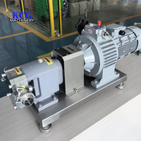 Pompe à rotor en acier inoxydable 304 avec roulement de moteur électrique, utilisée pour le broyage de beurre de cacahuète, la transformation alimentaire et la vinification