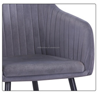 Chaise de salle à manger en velours à accoudoirs souples, prix imbattable, idéale pour les restaurants de restauration rapide, les bars et la salle à manger à domicile
