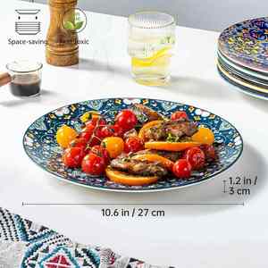Hot Selling Eco-Friendly Valentine's Day <b>Ceramic</b> Porcelain <b>Plate</b> Creativity High Color European Pattern Western Food <b>Plate</b> - Product Image 2