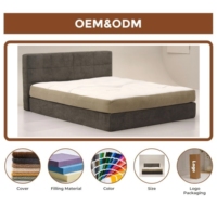 VERNSSY Cadre de lit moderne sans structure, rembourré et modulaire en tissu, gain de place, emballage compressé sous vide, sans assemblage, garantie 5 ans