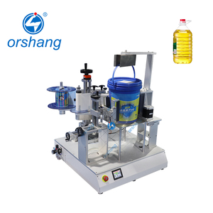 Orshang Etiqueteuse de seau semi-automatique de 5 et 20 gallons Autocollant de grand seau et composants de base de PLC d'emballage en bois - Product Image 2