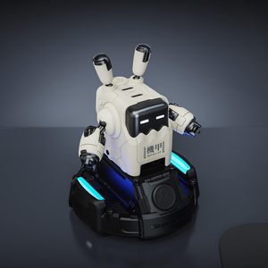 GravaStar Dog House Mecha Power Strip | RGB Gaming Desktop <b>Extension</b> <b>Socket</b> - Product Image 4