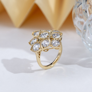 Bague en or 18 carats avec diamant de laboratoire taille ronde Messi Jewelry MSR-2198 pour femme - Product Image 6