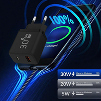 Adaptador de Viaje Universal al por Mayor, Enchufe USB, Cargador Tipo C de 30 W, Bloque de Carga Superrápida GaN, Nuevo Cargador Rápido para Teléfono