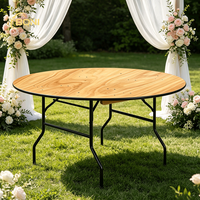 Table pliante en contreplaqué, table ronde pliable en bois, table multifonctionnelle, table de salle à manger, table de bureau, mobilier OEM personnalisé