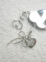 Miroir de poche pliable double face en forme de mini cœur Winway, porte-clés, petit breloque de sac, miroirs de poche compacts