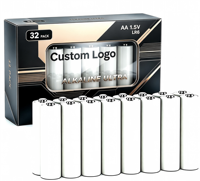 Pile AA double 1,5 V non rechargeable, étanche, puissance accrue 2X, usage domestique et professionnel, OEM personnalisé
