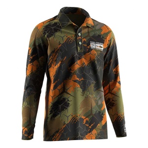 เสื้อโปโลผู้ชายแบบระบายความร้อน แห้งเร็ว กันลม กันน้ำ ระบายอากาศได้ดี เหมาะสำหรับกอล์ฟ เดินป่า ตกปลา ลายพราง มีไซส์พลัสไซส์ให้เลือก - Product Image 3