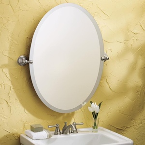 Copper Free Eco Friendly Oval Beveled <b>Mirror</b> <b>Tiles</b> for Home Hotel Use Round Beveled Edge <b>Mirror</b> - Product Image 4