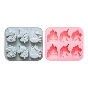 Molde <span class=keywords><strong>de</strong></span> Silicona <span class=keywords><strong>de</strong></span> Gran Tamaño con 6 Cavidades y 3 Diseños Ecológicos para Hacer Chocolate, Jabón, Cake Pops y Cubitos <span class=keywords><strong>de</strong></span> Hielo con Forma <span class=keywords><strong>de</strong></span> <span class=keywords><strong>Unicornio</strong></span> - Product Image 5
