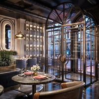 Mobilier d'intérieur design de restaurant chinois de luxe moderne Ensemble de table à manger buffet en bois long avec siège de canapé pour le salon