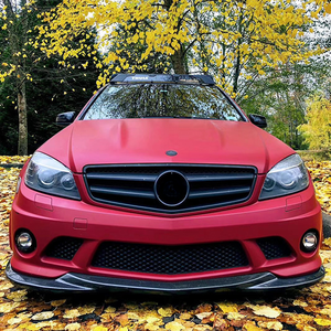 Nuevo alerón delantero de fibra de carbono <span class=keywords><strong>W204</strong></span> C63 AMG con escape para 2007-2011 - Product Image 3