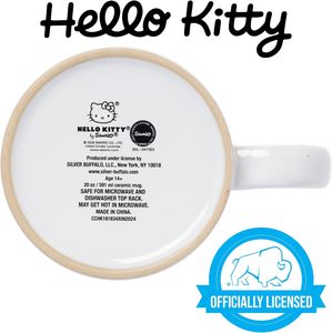 Askdcp Sanrio ถ้วยเซรามิคเคลือบแวกซ์ของขวัญแนวธุรกิจลายการ์ตูน <span class=keywords><strong>Hello</strong></span> Kitty ขนาด20ออนซ์ใช้กับเครื่องล้างจานไมโครเวฟได้ - Product Image 2