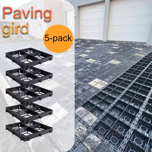 Système de stabilisation du sol en grille de pavage en plastique noir Sunsbuild pour allées en gravier, routes et aménagement paysager extérieur - Product Image 6