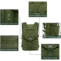 Sac à dos tactique grande capacité, sac d'assaut, système Molle, sacs à dos pour sports de plein air, sacs à dos de camping et de randonnée