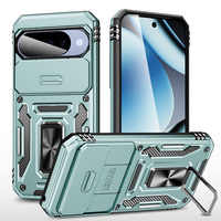 Étui de protection pour voiture style professionnel avec cache-caméra coulissant et support anneau métallique pour Google Pixel 8