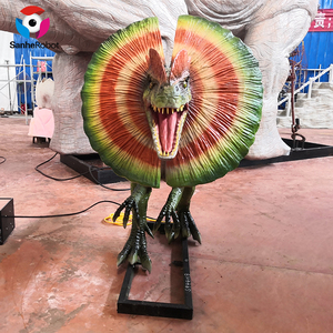 Modèle <span class=keywords><strong>de</strong></span> dinosaure animatronique Dilophosaurus, pulvérisation d'<span class=keywords><strong>eau</strong></span>, fumée pour parc aquatique, robot grandeur nature, dinosaure animatronique - Product Image 3
