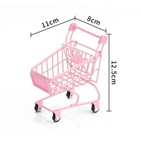 Mini supermarché Handcart stockage de bureau porte-jouets Mini panier supermarché Handcart Shopping Utility Cart Mode