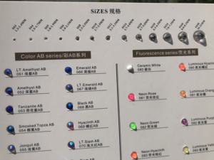 JUNAO 비 핫픽스 모조 다이아몬드 컬러 차트 손톱 유리 모조 다이아몬드 90 색 장식 크리스탈 대량 플랫 백 - Product Image 2
