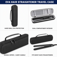 Étui de rangement rigide en EVA pour lisseur, organiseur d'outils de voyage, sac de protection à fermeture éclair, logo personnalisé, nouveau fabricant OEM, vente en gros