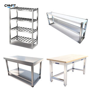 Table de préparation en acier inoxydable robuste CFT 304 & 201 <span class=keywords><strong>Inox</strong></span> pour la préparation des aliments dans les hôtels et les restaurants, tube carré - Product Image 2