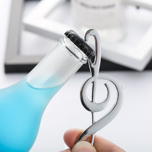 Symphony-abrebotellas cromado de <span class=keywords><strong>notas</strong></span> musicales para hombre de negocios, cornamusa triple para fiesta de boda, recuerdo de ducha nupcial, regalo de invitados - Product Image 3