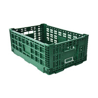 Caisse de transport pliable en plastique PP pour légumes et fruits, résistante aux chocs, empilable et emboîtable, de qualité industrielle