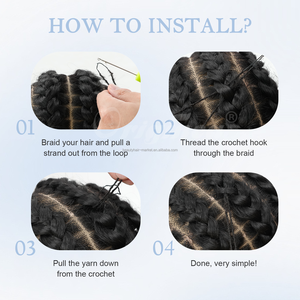 Estensioni per <span class=keywords><strong>Capelli</strong></span> Sisterlocks Intrecciate Originea con Punte Ricce, 100% <span class=keywords><strong>Veri</strong></span> Micro Loc Extensions in <span class=keywords><strong>Capelli</strong></span> Umani all'Uncinetto - Product Image 6