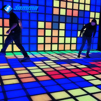 Super grille sautant Parc d'attractions Activer le jeu LED Dance Floor jeux interactifs pour enfants et adultes