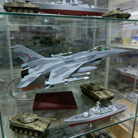 Tongde 1:48 Modèle d'avion de chasse F16 en résine 31 cm, bleu, motif personnalisable, pièces séparées, décalcomanie sérigraphiée, à vendre