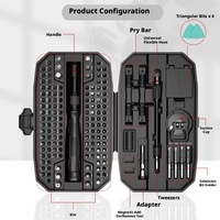 Kit d'outils multifonctionnel, kit d'outils pour ordinateur portable 152 en 1, kit de réparation professionnel pour ordinateur, tournevis