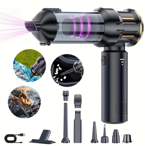 Máy hút bụi không dây cầm tay 2025, động cơ không chổi than, 16000PA, loại bỏ bụi một chạm, 100W, dùng được cho ô tô - Product Image 2