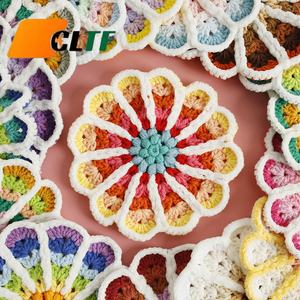 Posavasos Pequeño Degradado Hecho a Mano, Ecológico, Diseño Moderno, Aislamiento <span class=keywords><strong>de</strong></span> Lana, Reutilizable, 5 Pulgadas <span class=keywords><strong>de</strong></span> Diámetro, Tapete <span class=keywords><strong>de</strong></span> <span class=keywords><strong>Ganchillo</strong></span> <span class=keywords><strong>de</strong></span> Tela - Product Image 1