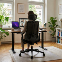 Chaise de bureau ergonomique moderne en maille, petite, avec accoudoirs pliables, réglable en hauteur, gain de place, pour ordinateur - Offre Spéciale