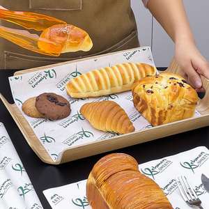 Papier d'emballage personnalisé jetable de qualité alimentaire, écologique, biodégradable, recyclable, résistant à la graisse, enduit de PE pour pain grillé, sandwich - Product Image 2