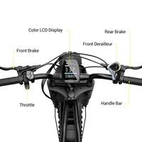 DDP Dropshipping vers Entrepôt UE Vélo Électrique 20 Pouces V8 avec Siège Arrière et Suspensions Fat Bike