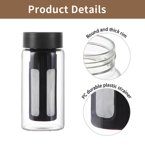 Machine à café froid avec <span class=keywords><strong>filtre</strong></span> amovible, machine à café glacé portable, petite bouteille à café glacé pour thé glacé, café, boisson - Product Image 4