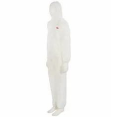 3M™Mono protector tipo 5/6 blanco 4510-S traje de seguridad reflectante antiestático SMS y PP con capucha impermeable - Product Image 1