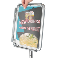Support de signalisation sur pied réglable en hauteur, personnalisable, rotatif, avec base à eau, support d'affichage durable pour présentoirs