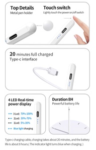 Stylet capacitif universel actif avec attraction magnétique et pointe remplaçable pour smartphones, tablettes et ordinateurs portables Android - Product Image 4