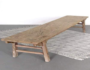 ชนบทวินเทจยึดไม้เก้าอี้ม้านั่งยาวเก้าอี้ห้องรับประทานอาหาร - Product Image 6