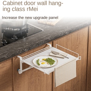 Scaffale da <span class=keywords><strong>Cucina</strong></span> Pieghevole a <span class=keywords><strong>Parete</strong></span> in Stile Giapponese Vintage <span class=keywords><strong>con</strong></span> Ripiano Appendibile, Vendita Promozionale - Product Image 2