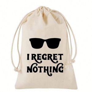 Eco-friendly Custom Advertising Logo Fashion Screen Printed <b>Small</b> Storage <b>Bag</b> <b>White</b> Organic Cotton Canvas Drawstring <b>Bag</b> - Product Image 2