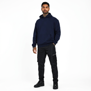 Sudadera con capucha y cremallera de algodón 100% de alto gramaje para hombre, precio mayorista, con logo personalizado, estilo urbano, teñido liso para invierno - Product Image 1