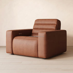 FERLY Modern Elektrikli Deri Detaylı Koltuk Yatar Koltuk Takımı (2'li) Oturma Odası ve Salon İçin - Product Image 1