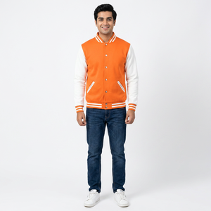 Wholesale Custom <b>Long</b> Sleeve Baseball <b>Jacket</b> for <b>Men</b> Latest Designs Quick Dry & Durable Thin Thickness Plain Blank Varieties - Product Image 1