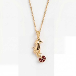 Collier Vintage Émaillé Fleur <span class=keywords><strong>de</strong></span> <span class=keywords><strong>Naissance</strong></span> Plaqué Or avec Zircon et <span class=keywords><strong>Perle</strong></span>, Pendentif Floral Élégant pour Femme, Bijou Quotidien Polyvalent, Idée Cadeau - Product Image 6